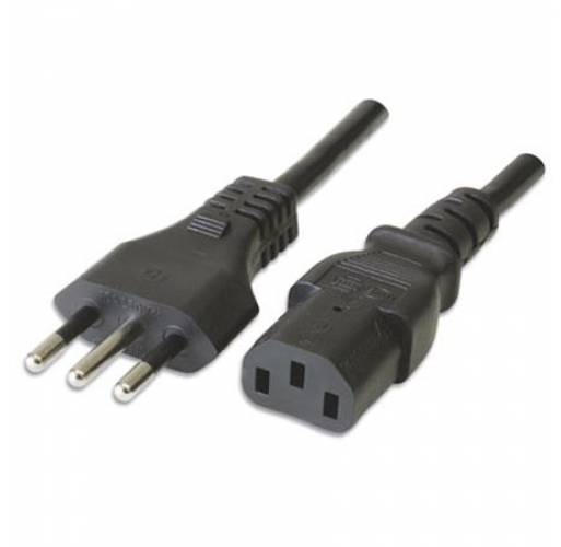 Imagen adicional 1 de Cable de poder Macho (C13) a 3 en Linea | 1,8 Mts Manhattan